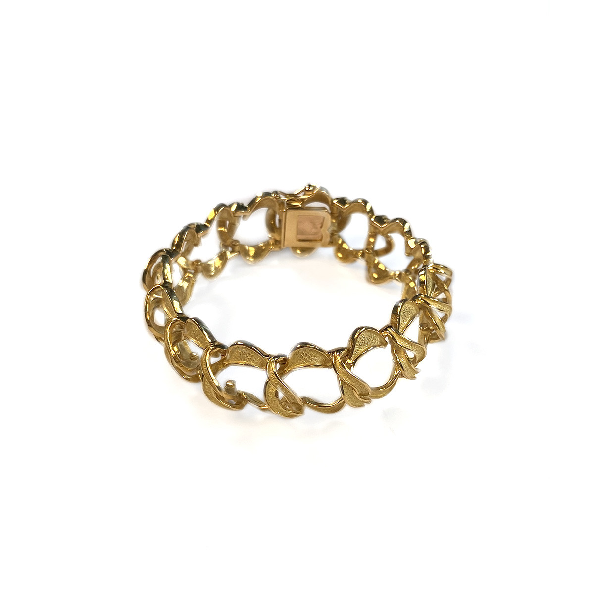 Bracelet d'occasion or 750 jaune maille fantaisie 17,5 cm