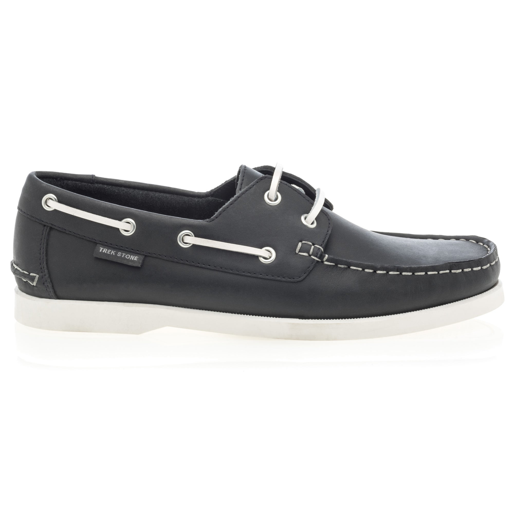 Chaussures bateau Homme en cuir bleu marine