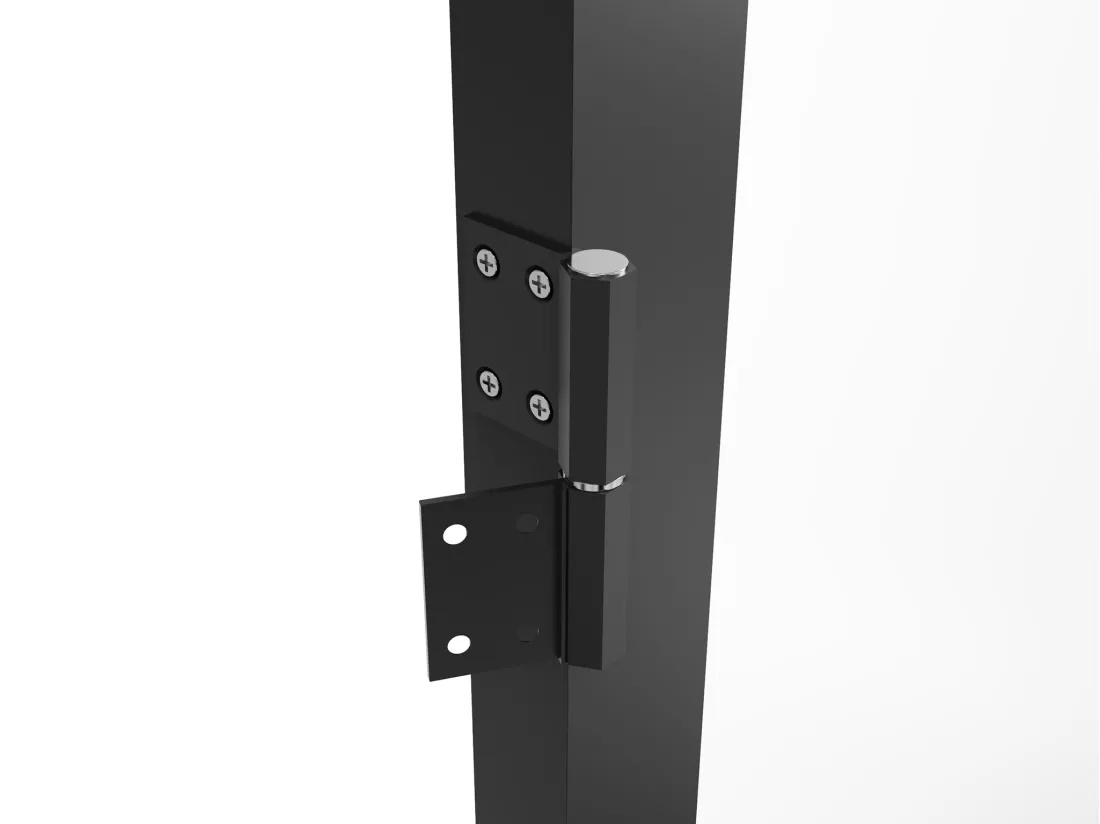 Bloc porte réversible en aluminium et verre trempé - H204 x L93 cm - Noir - MASERU