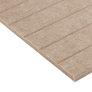Lattenwand vilt taupe, 260x52 cm, dikte 8mm 2.70m²
