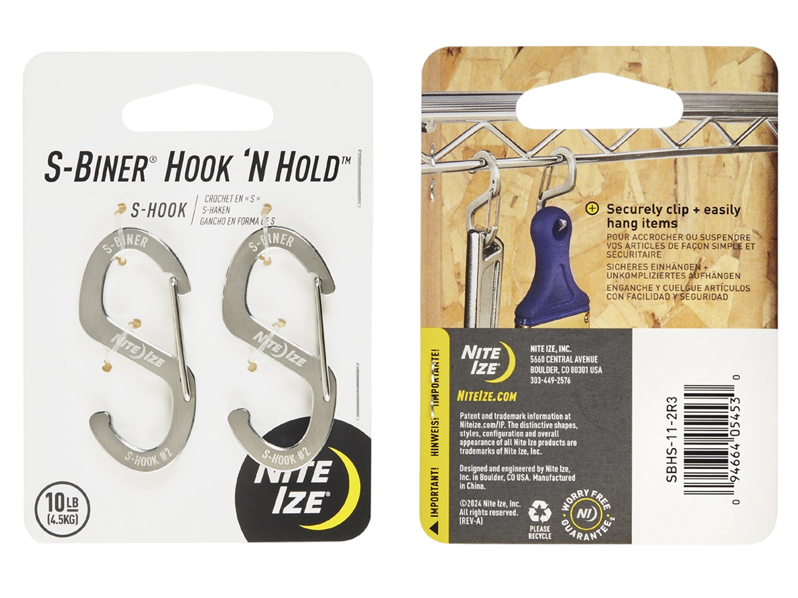 S-Biner Hook N Hold Karabijnhaak 2-Pack