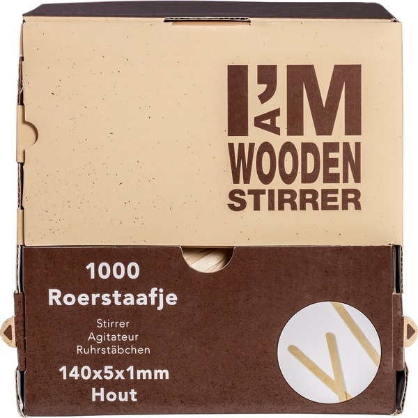 Paardekooper Roerstaafje Hout (1000 stuks)