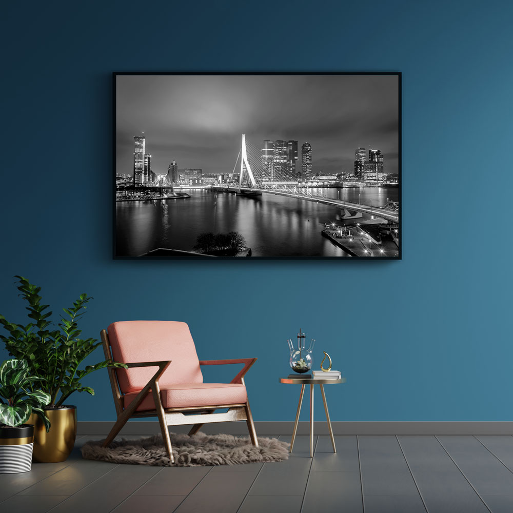 Walljar plexiglas schilderij - Rotterdam Skyline II Plexiglas schilderij - 50 x 70 cm