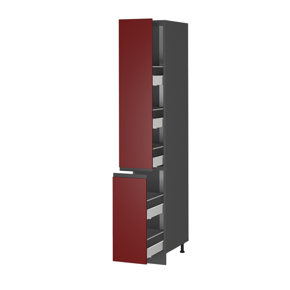 Vicco Apothekerhochschrank Küchenschrank Küchenmöbel R-Line J-Shape Anthrazit Rot 30 cm modern