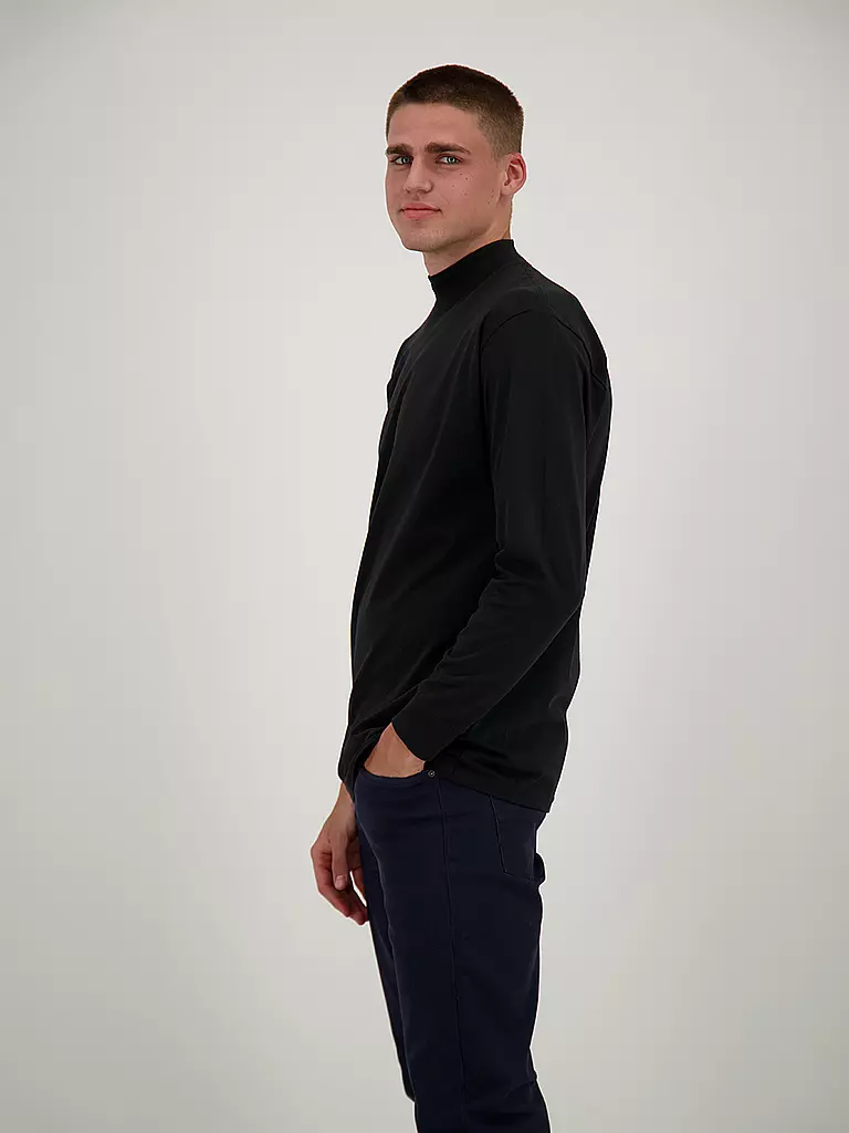 RAGMAN Rollkragenshirt schwarz