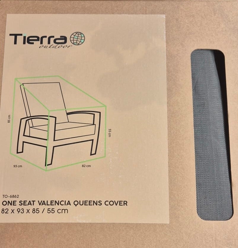 Tierra Outdoor loungestoelhoes Valencia / Queens antraciet 82 x 93 x 95 cm
