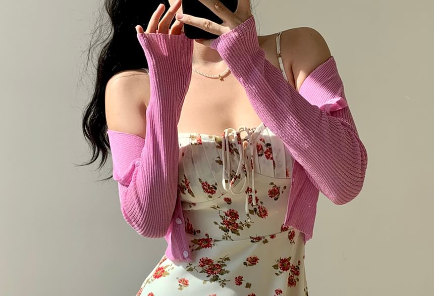 Honmizz - Mini A-lijn zomerjurk met spaghettibandjes en bloemenprint