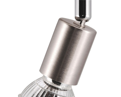 3-lichts spot, 44,2 cm breed, vernikkeld, geschikt voor GU10-fittingen tot 10 watt