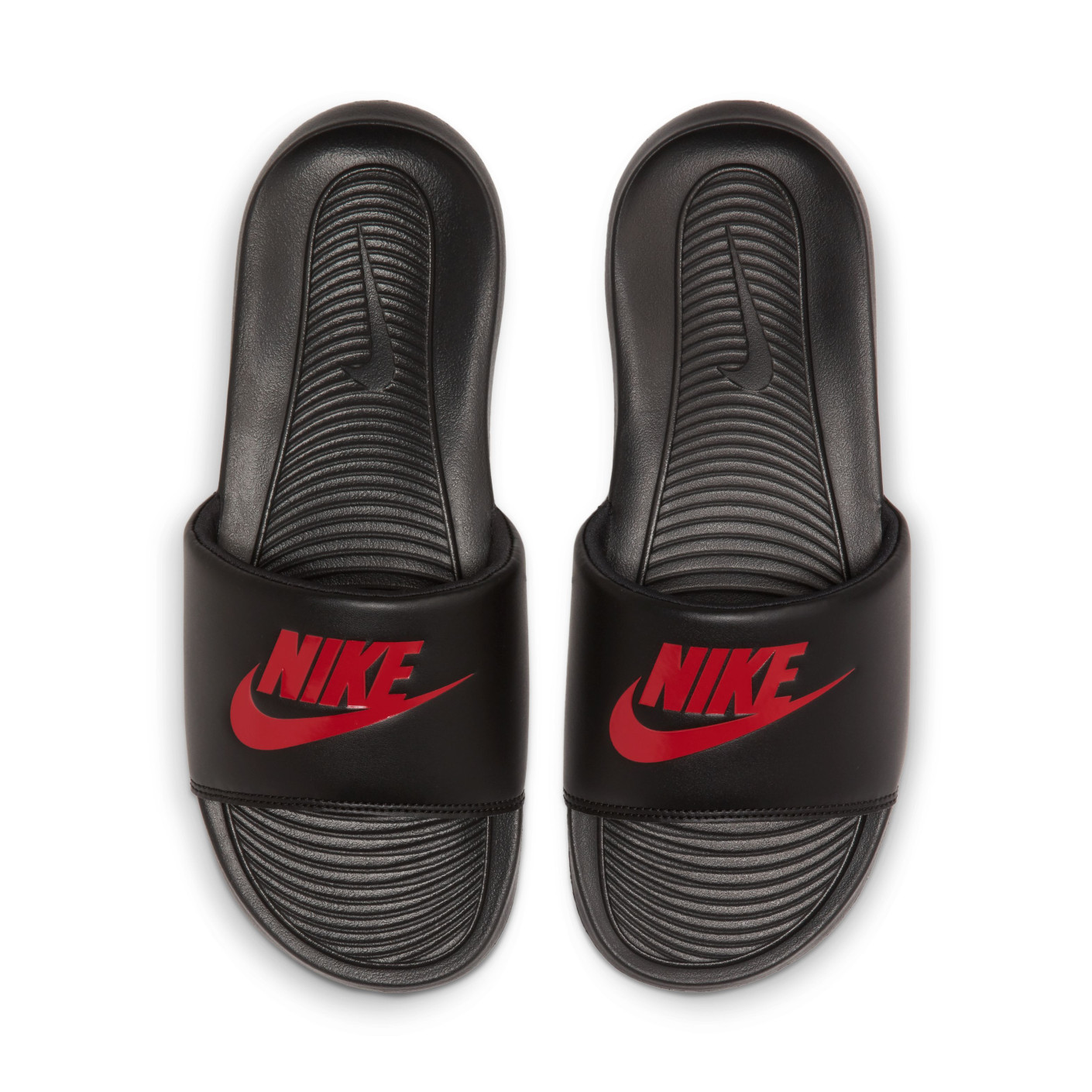 Nike Victori One Slippers Zwart Rood Zwart