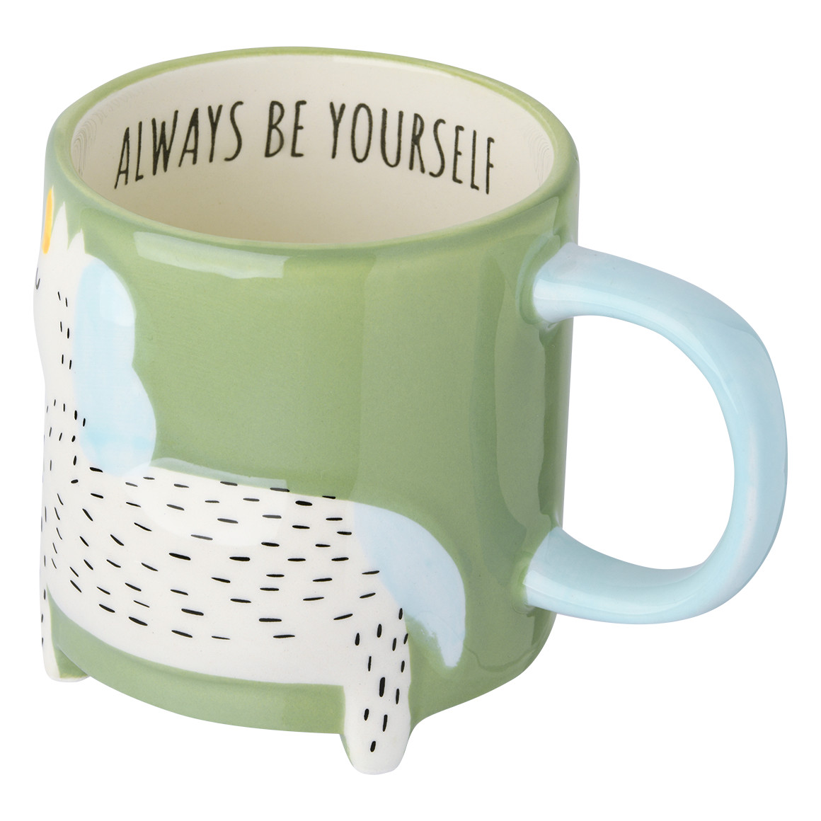 Topolino Tasse mit Einhorn-Motiv oliv