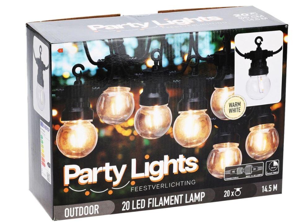 GUIRLANDE LUMINEUSE 20 LEDS BLANC CHAUD