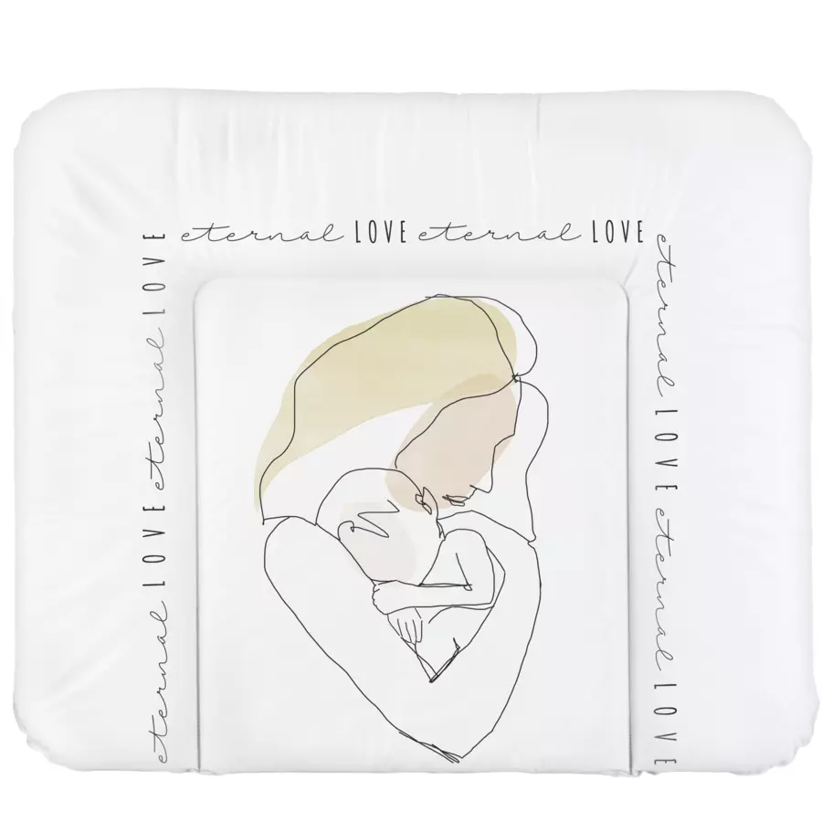 Rotho Wickelauflage Breit Motiv Line-Art Eternal Love 85 x 72 x 5 cm