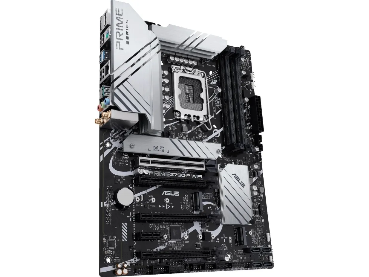 ASUS Prime Z790-P WIFI - Bundkort - ATX - LGA1700 sokkel - Z790 Chipset - USB-C 3.2 Gen 2x2, USB 3.2 Gen 1, USB 3.2 Gen 2, USB-C Gen2 - 2.5 Gigabit LAN, Wi-Fi 6, Bluetooth - onboard grafik (CPU påkrævet) - HD Audio (8-kanaler)