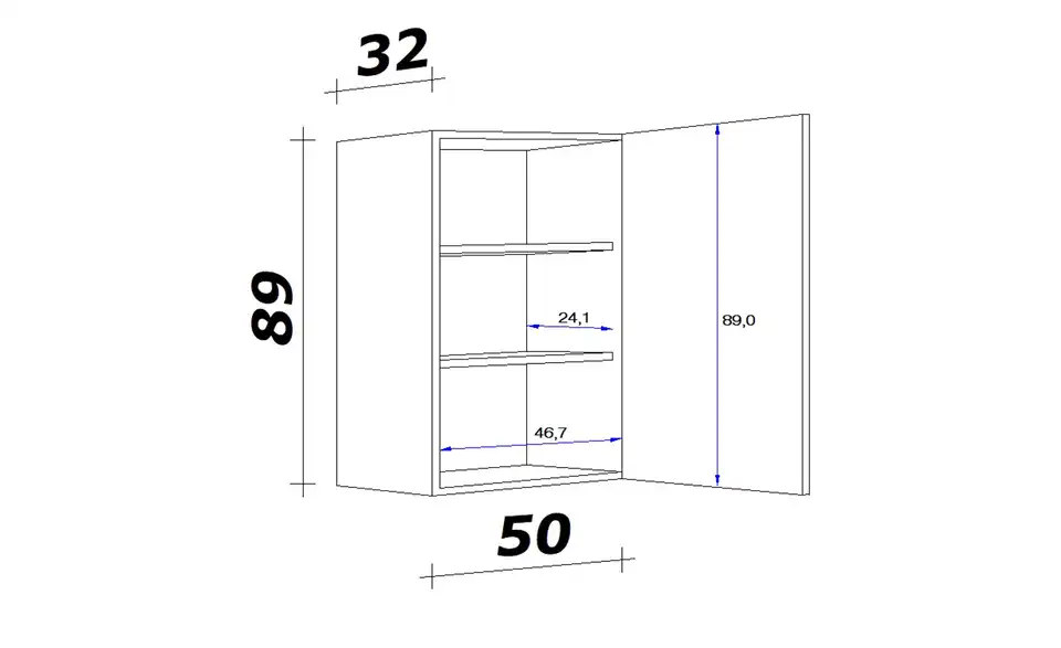 Hängeschrank Genk 50 cm