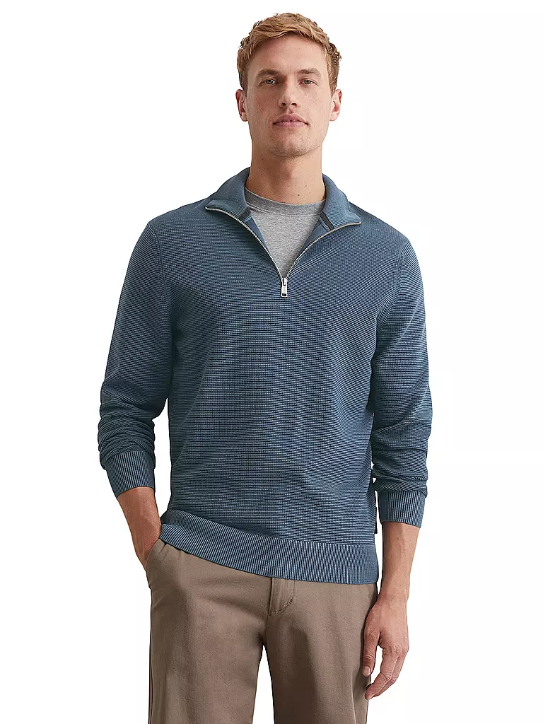 MARC O'POLO Troyer Pullover grau