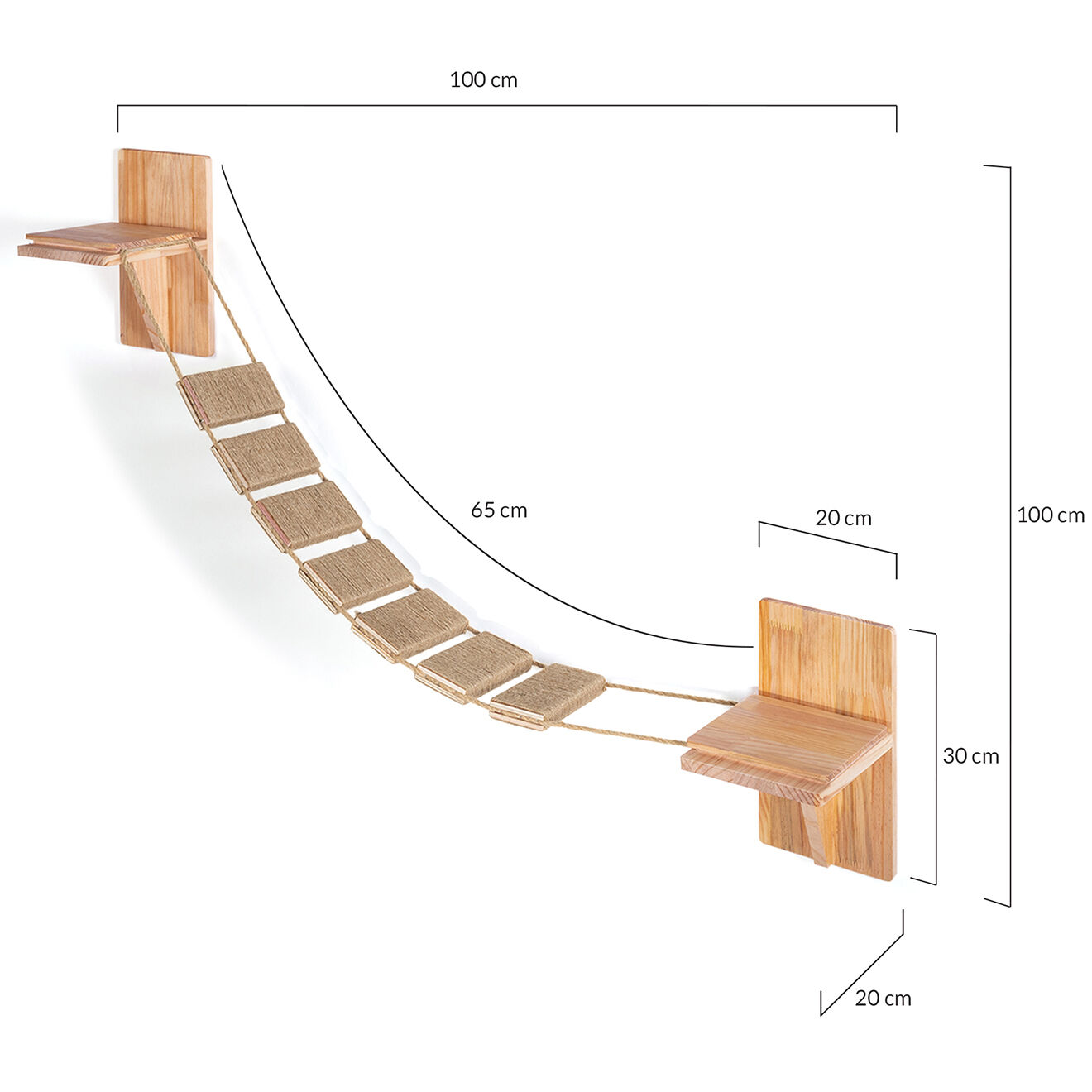 Pratik Garden Escalier Mural pour Chat bois