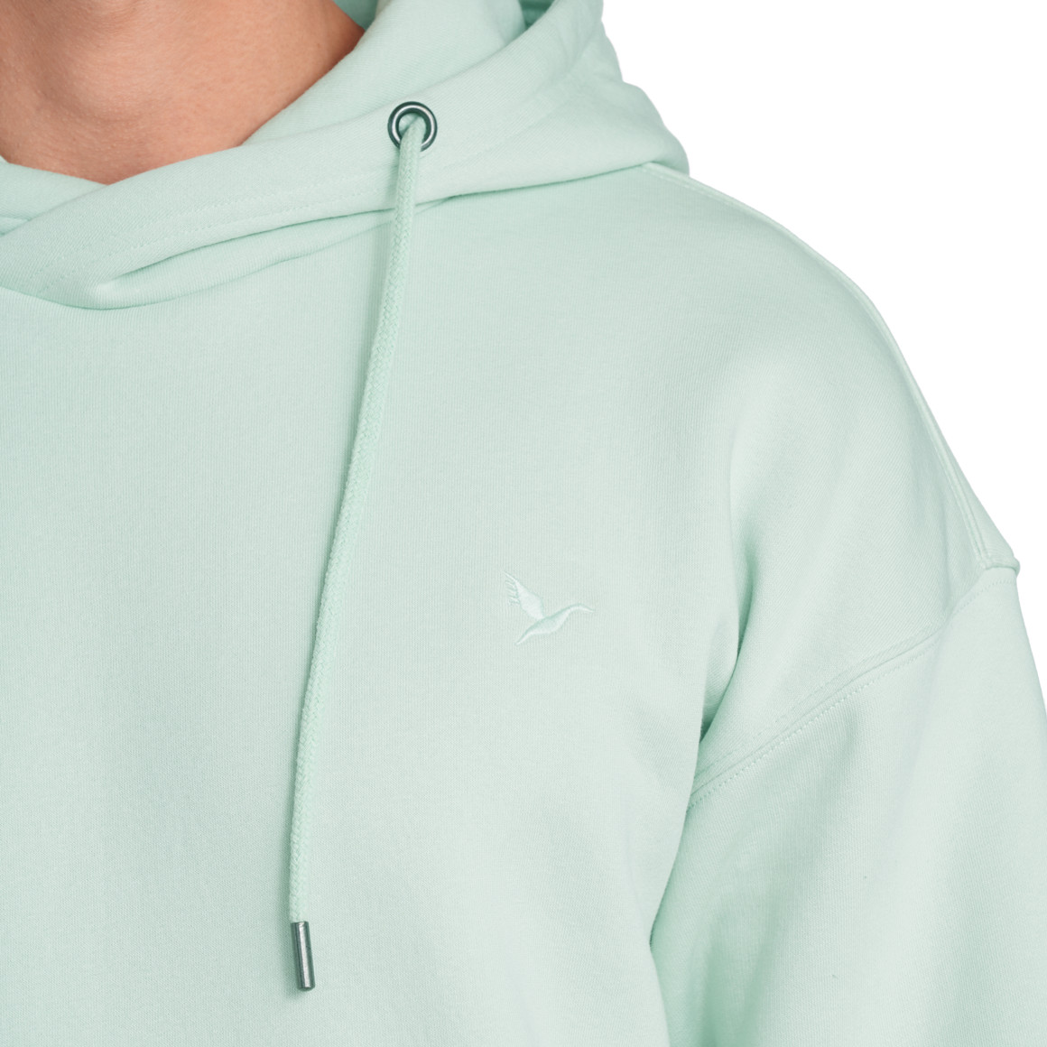 Jonas Nielsen Herren Hoodie mit kleiner Logo-Stickerei hellgrün
