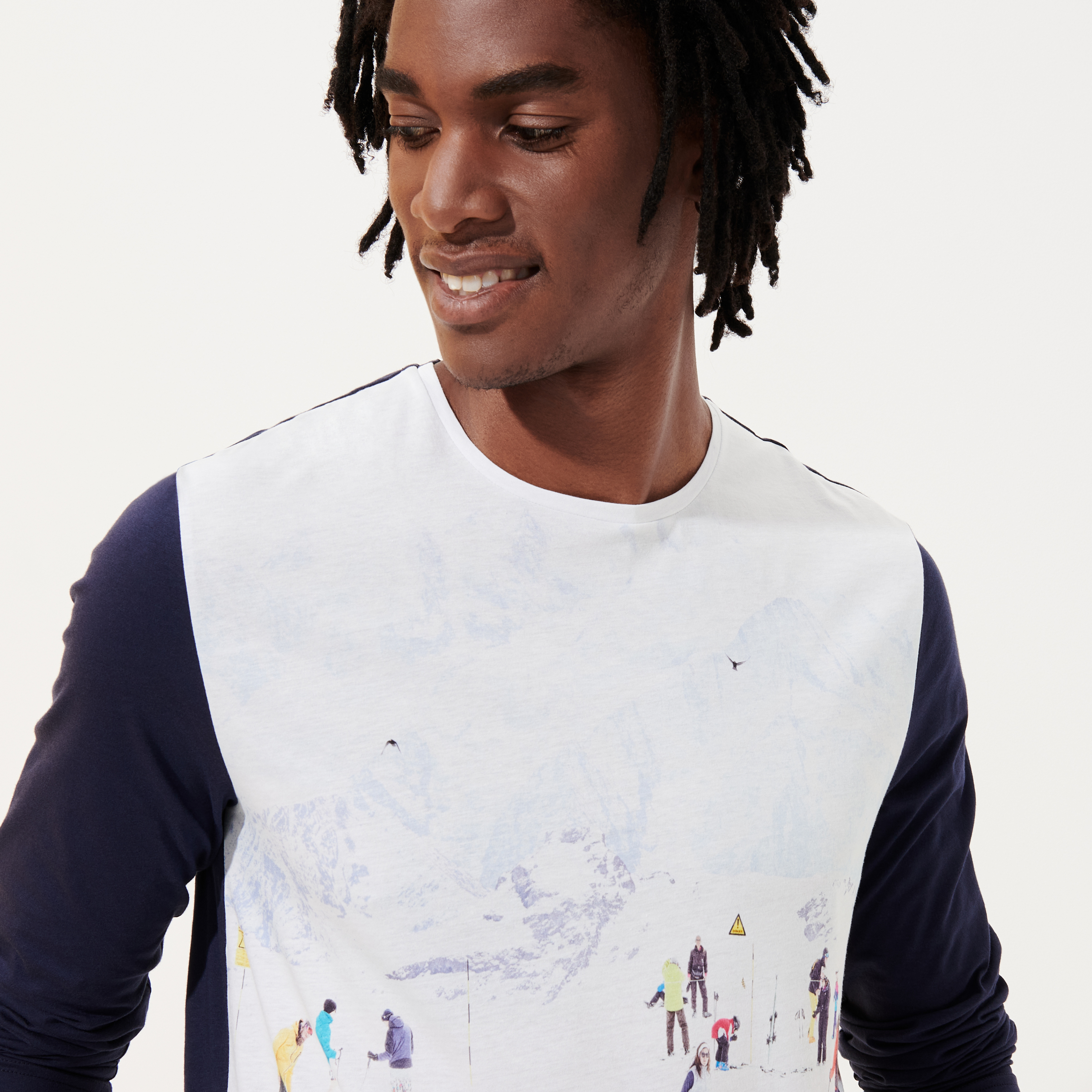 T-shirt manches longues homme Ski- Vilebrequin x Massimo Vitali