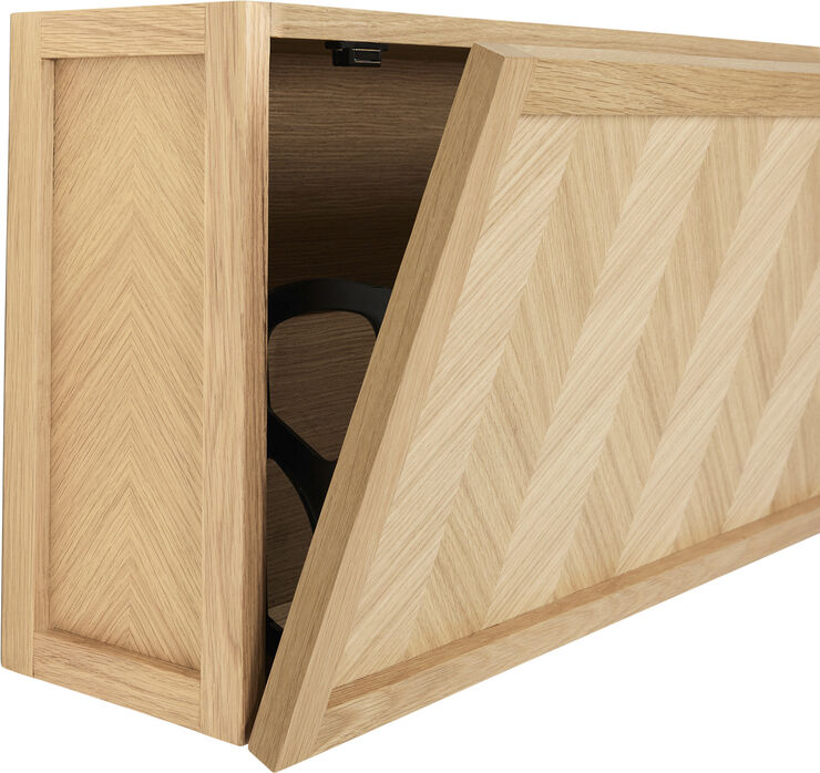 Hübsch Herringbone Skoskab Large Natur Natural
