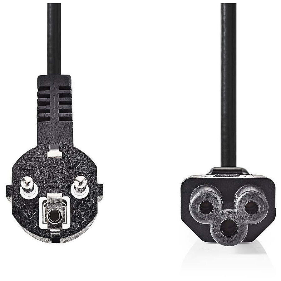 NEDIS Câble d'alimentation Coudé tripolaire noir - 3 mètres