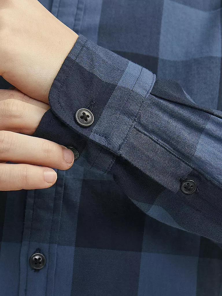 JACK & JONES Jungen Hemd JJEGINGHAM blau