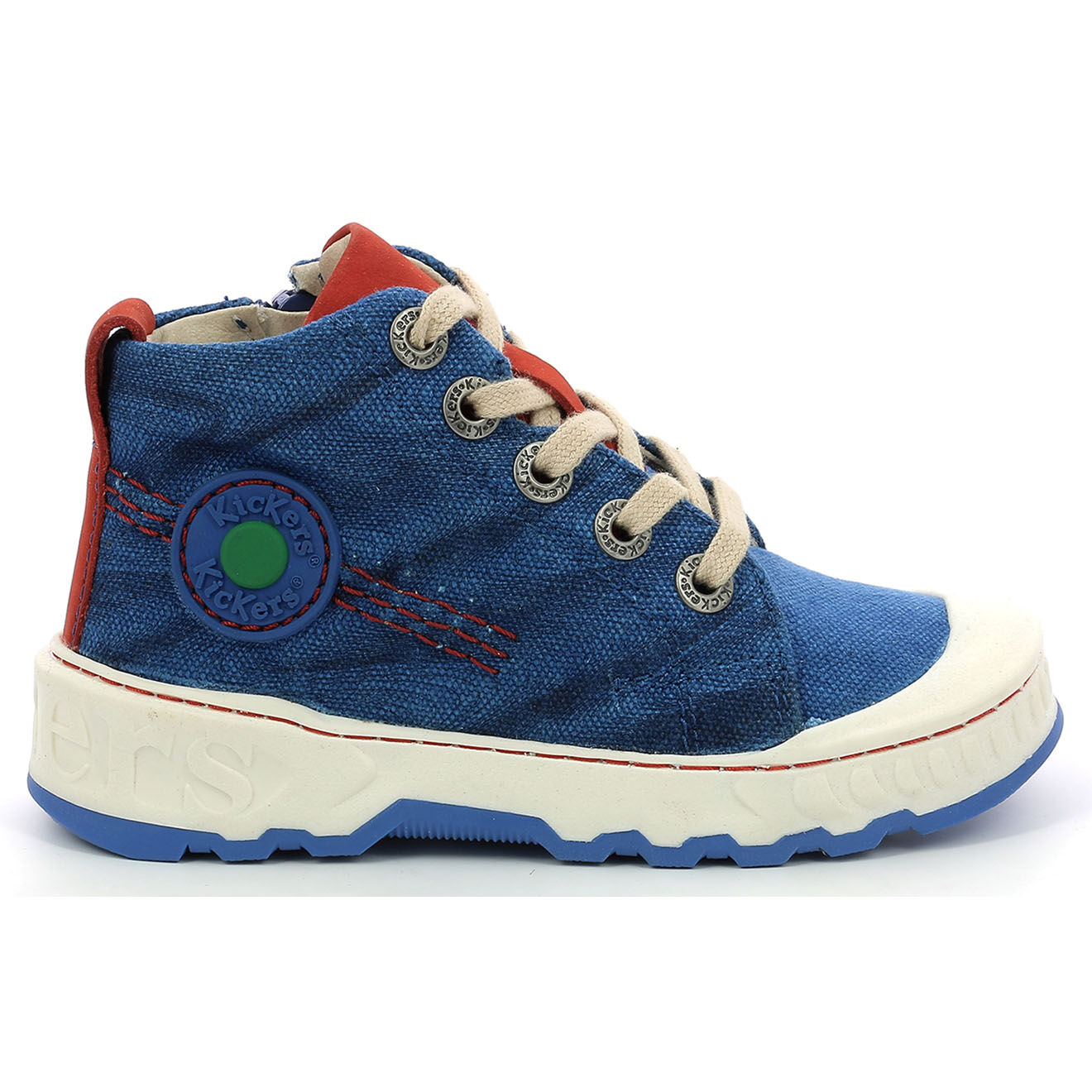 Kickers Baskets Kickrup bleu/rouge