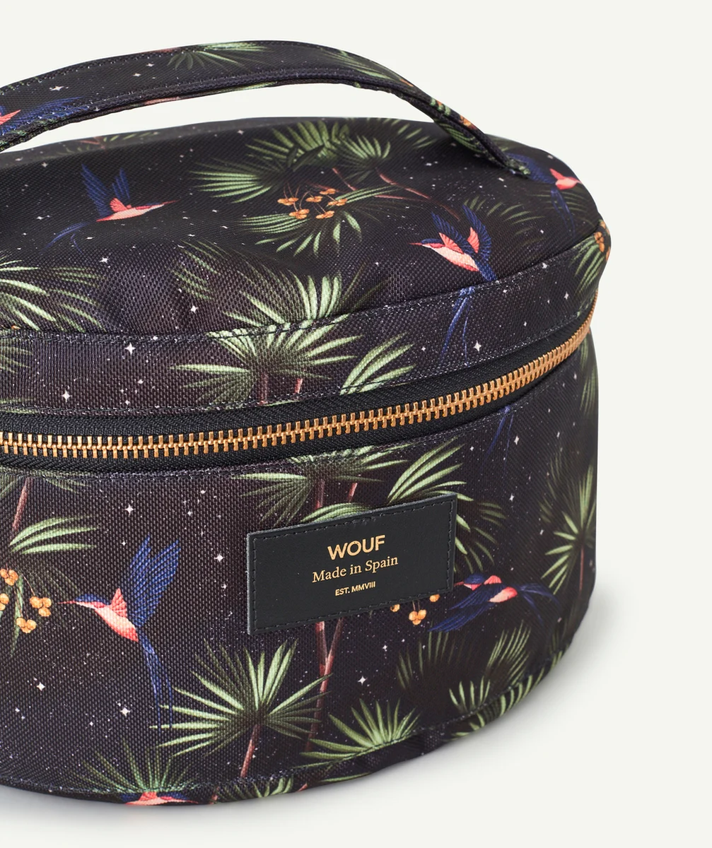 WOUFVANITY EN FIBRES RECYCLÉES IMPRIMÉ TROPICAL