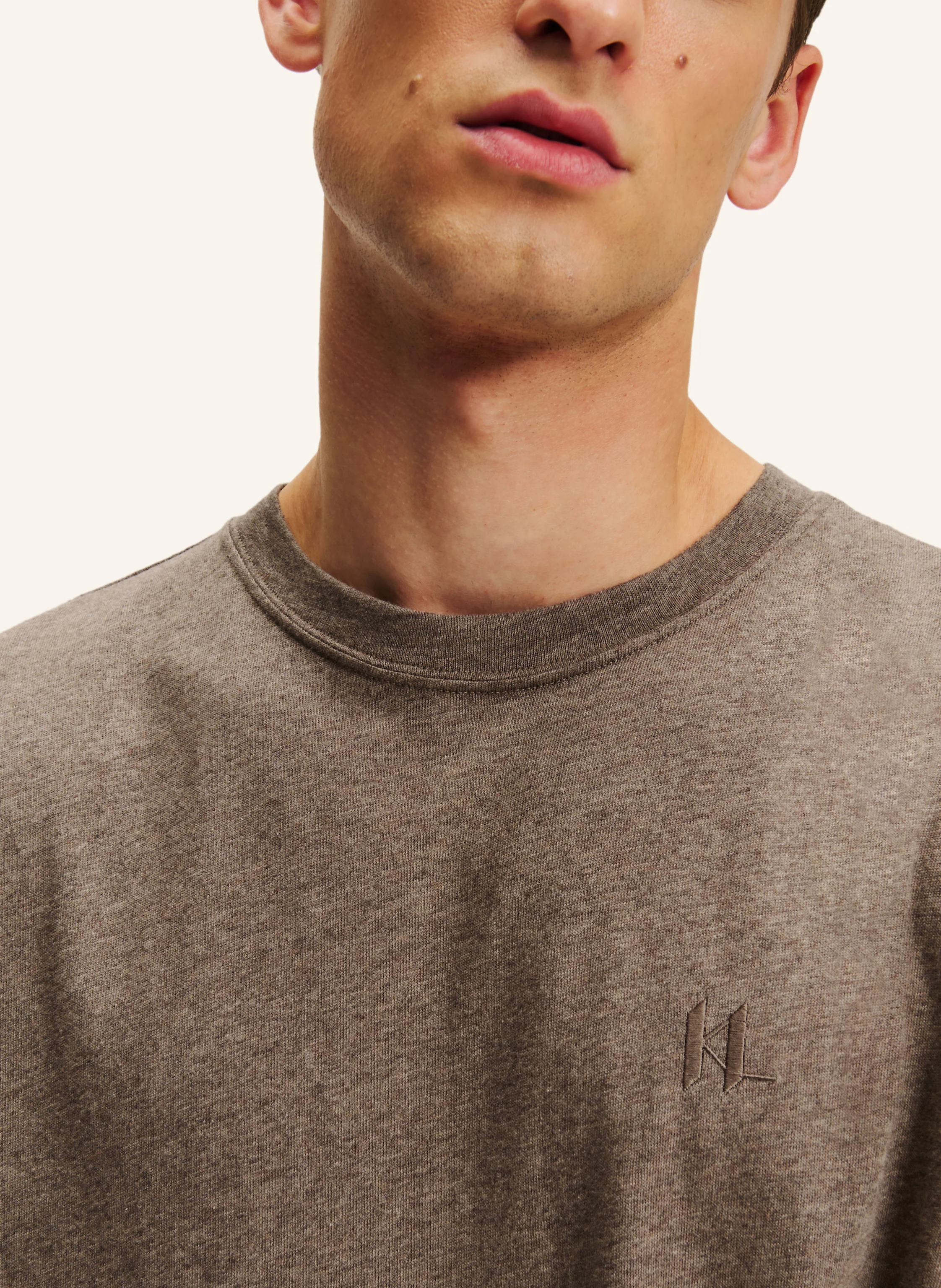 KARL LAGERFELD KL MONOGRAM T-SHIRT AUS WOLLMISCHUNG