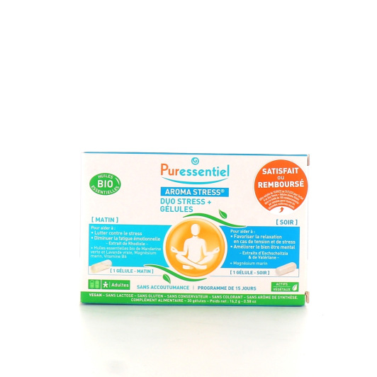 Puressentiel Aroma Stress Duo Stress+ gélules - Complément alimentaire