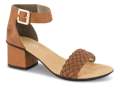 Rieker Damesandal med hæl Brun 64690-24