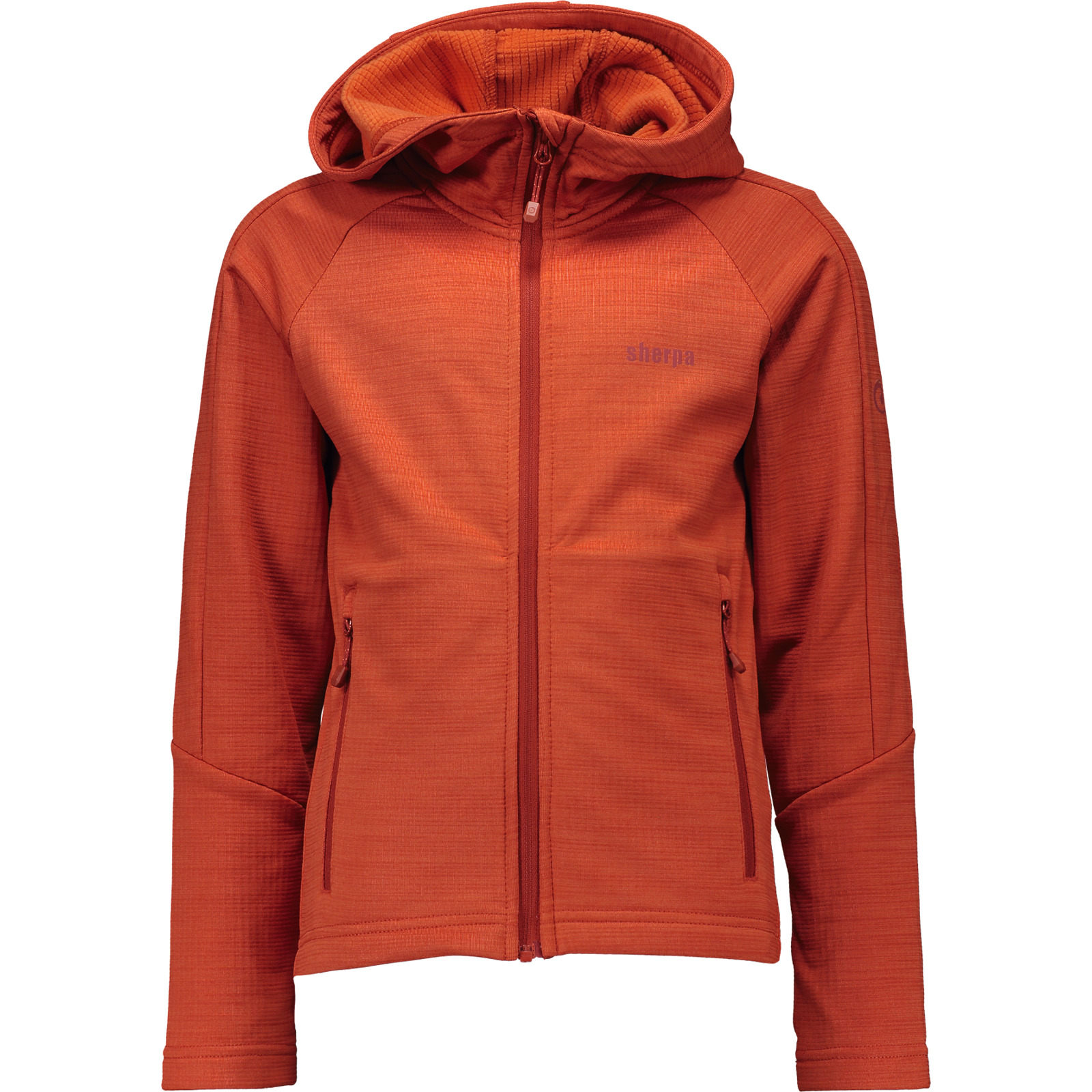 Sherpa Kinder-Fleecejacke Arjuna dunkelorange