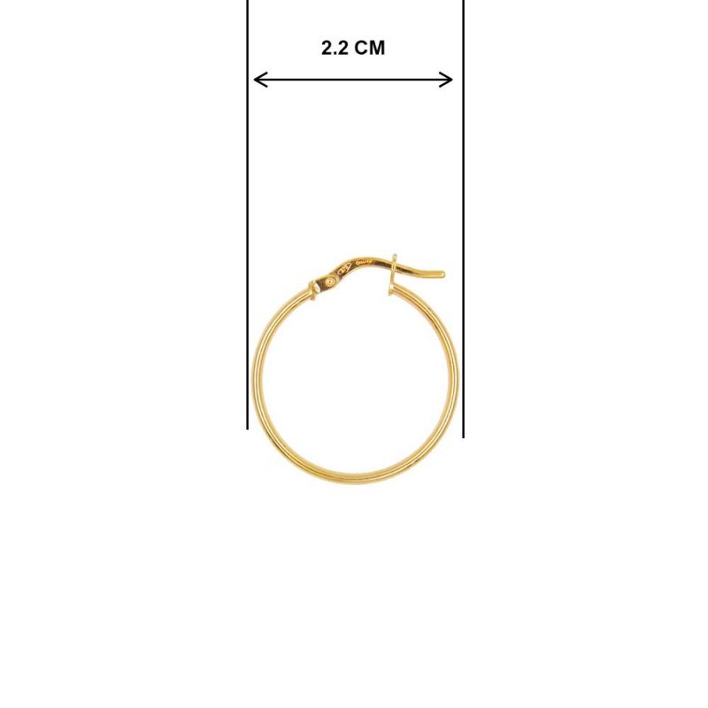 Boucles d'Oreilles Créoles - Or Jaune - Femme