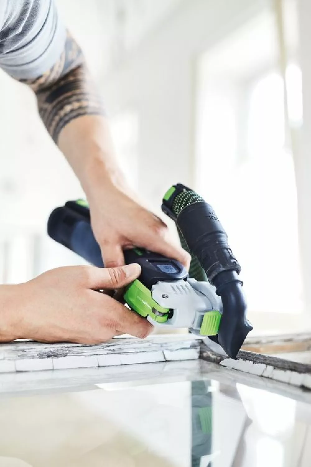 Festool VECTURO OSC 18 E-Basic-Set 18V Li-Ion accu oscillerende multitool body in systainer - koolborstelloos