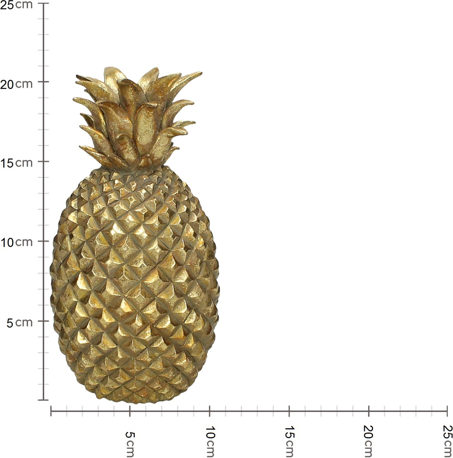 HD Collection kandelaar Ananas goud 10,4 x 10,4 x 20,5 cm