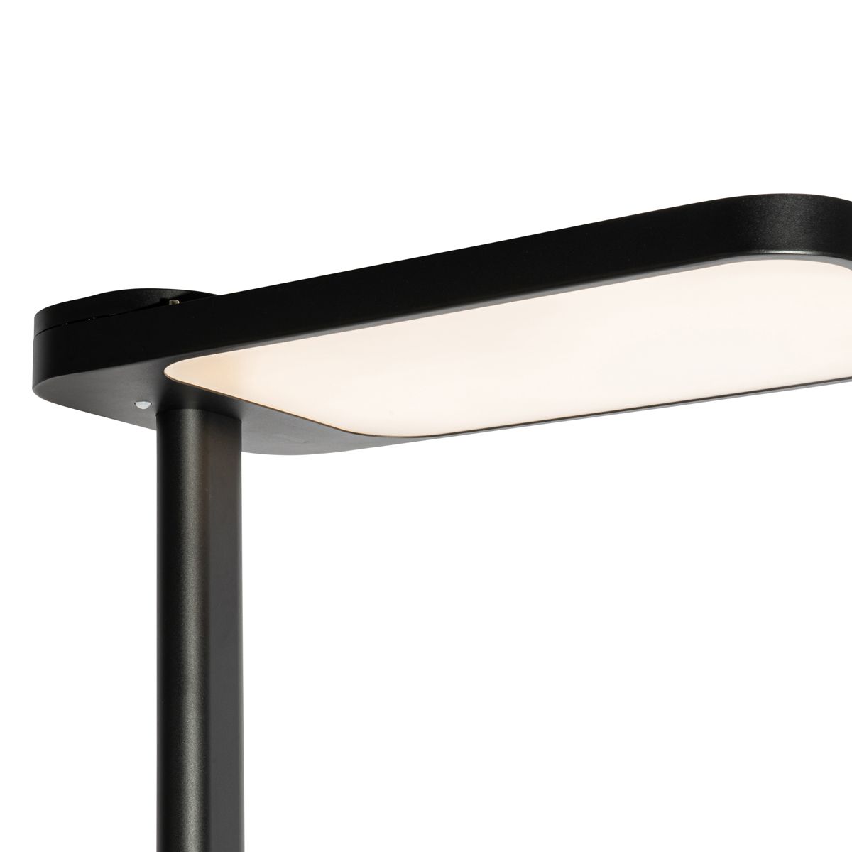 Daglicht vloerlamp zwart vierkant incl. LED en dimmer - Guzo