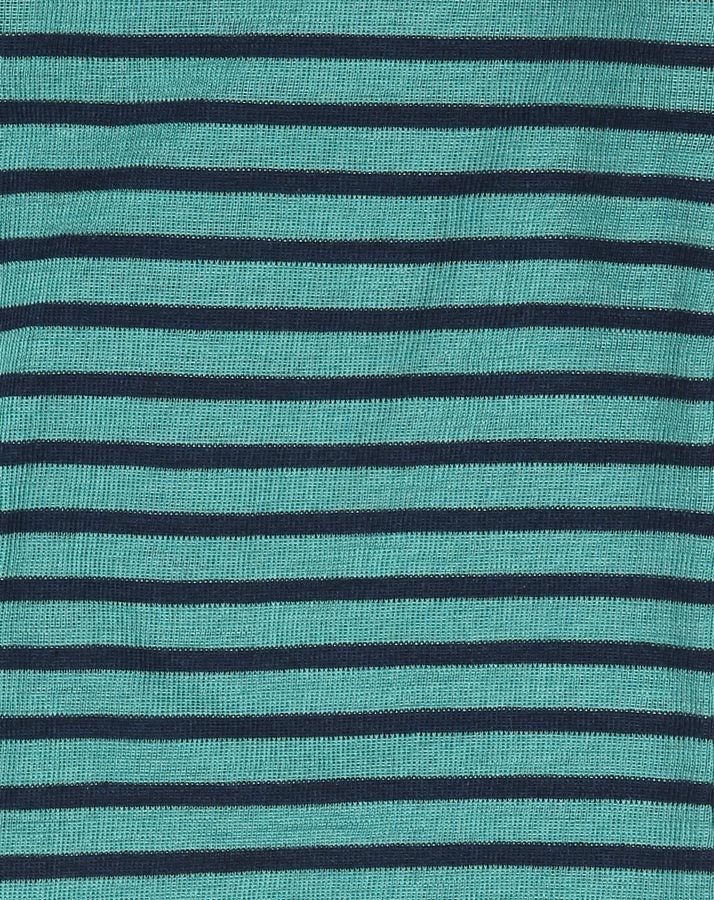 Langarm-Body STRIPES mit Seide in eisvogel/marine