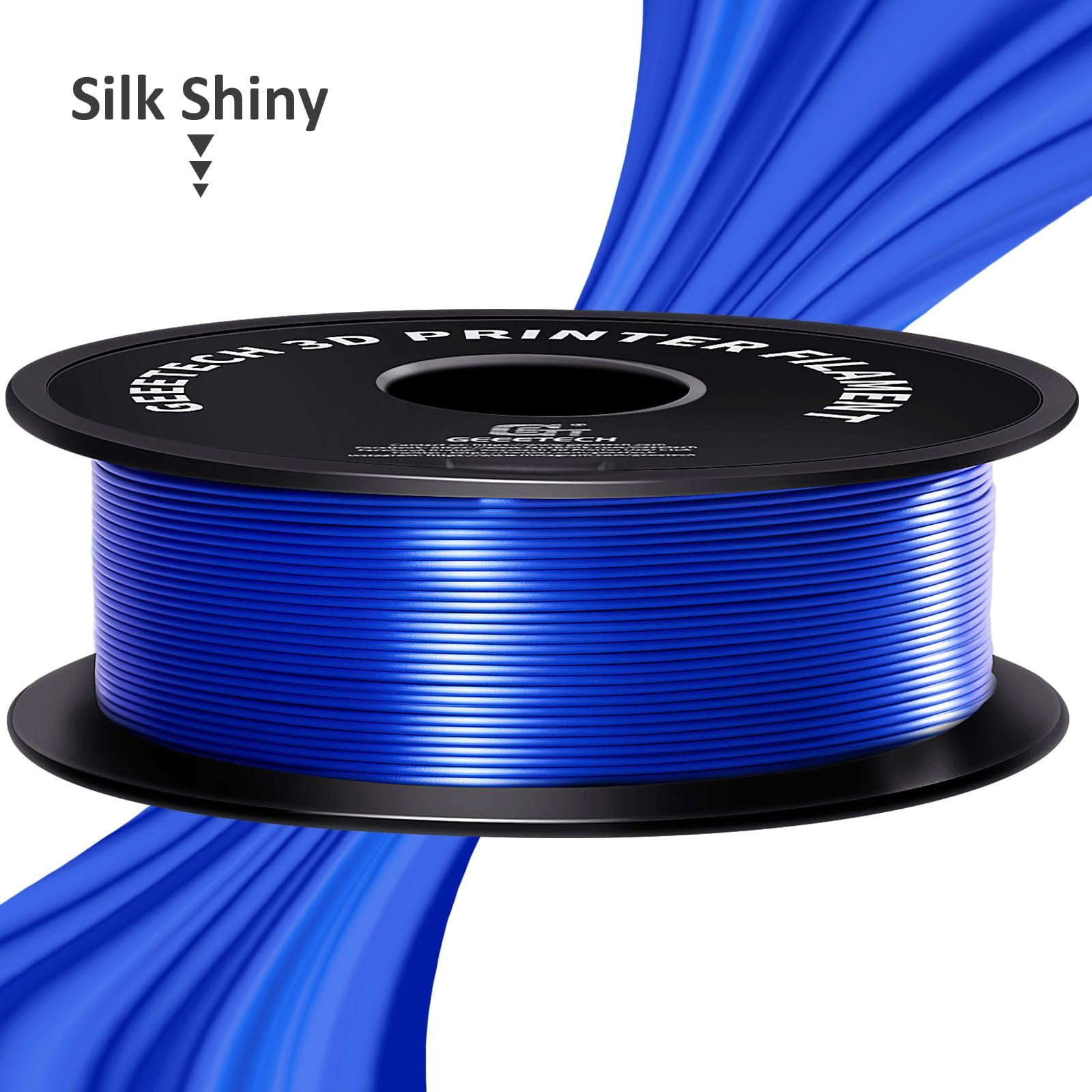 GEEETECH  PLA Silk Royal Blue, 1,75 mm / 1000 g    Einfach zu verarbeitendes Seidenfilament