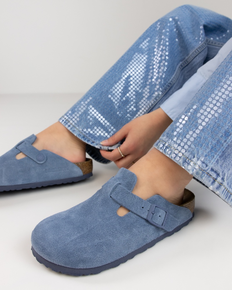 Birkenstock Boston Clog Instapschoenen  - blauw
