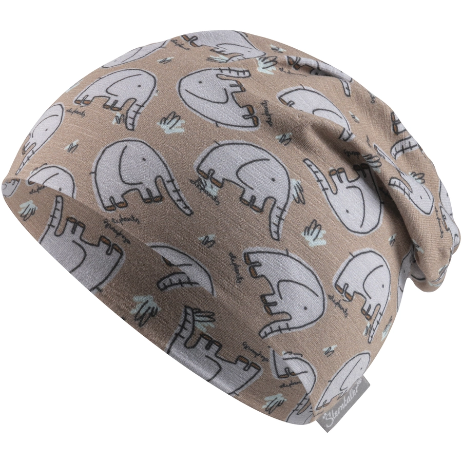 Sterntaler Slouch-Beanie Elefanten blassbraun