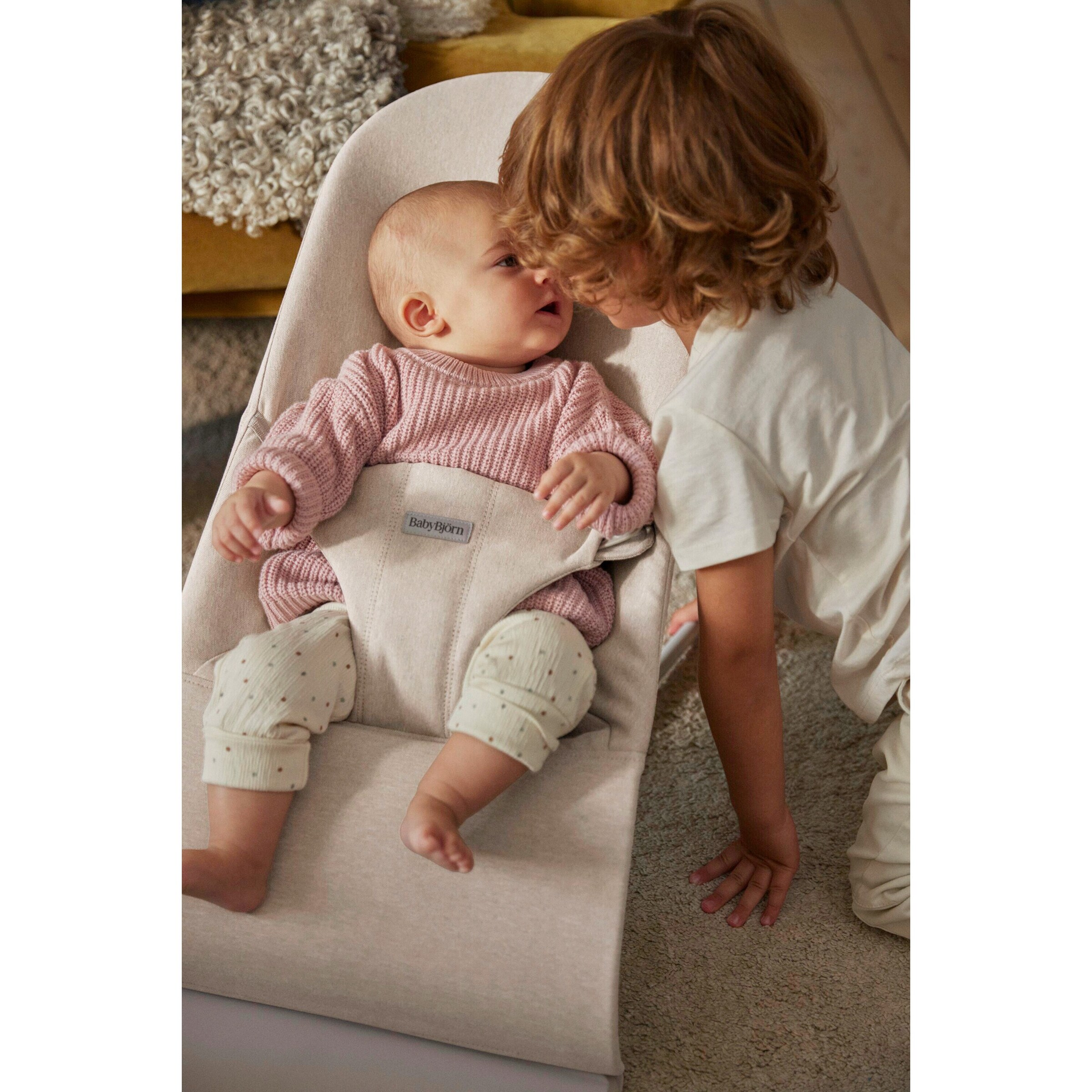 BabyBjörn Babywippe Bliss gewebt beige melange