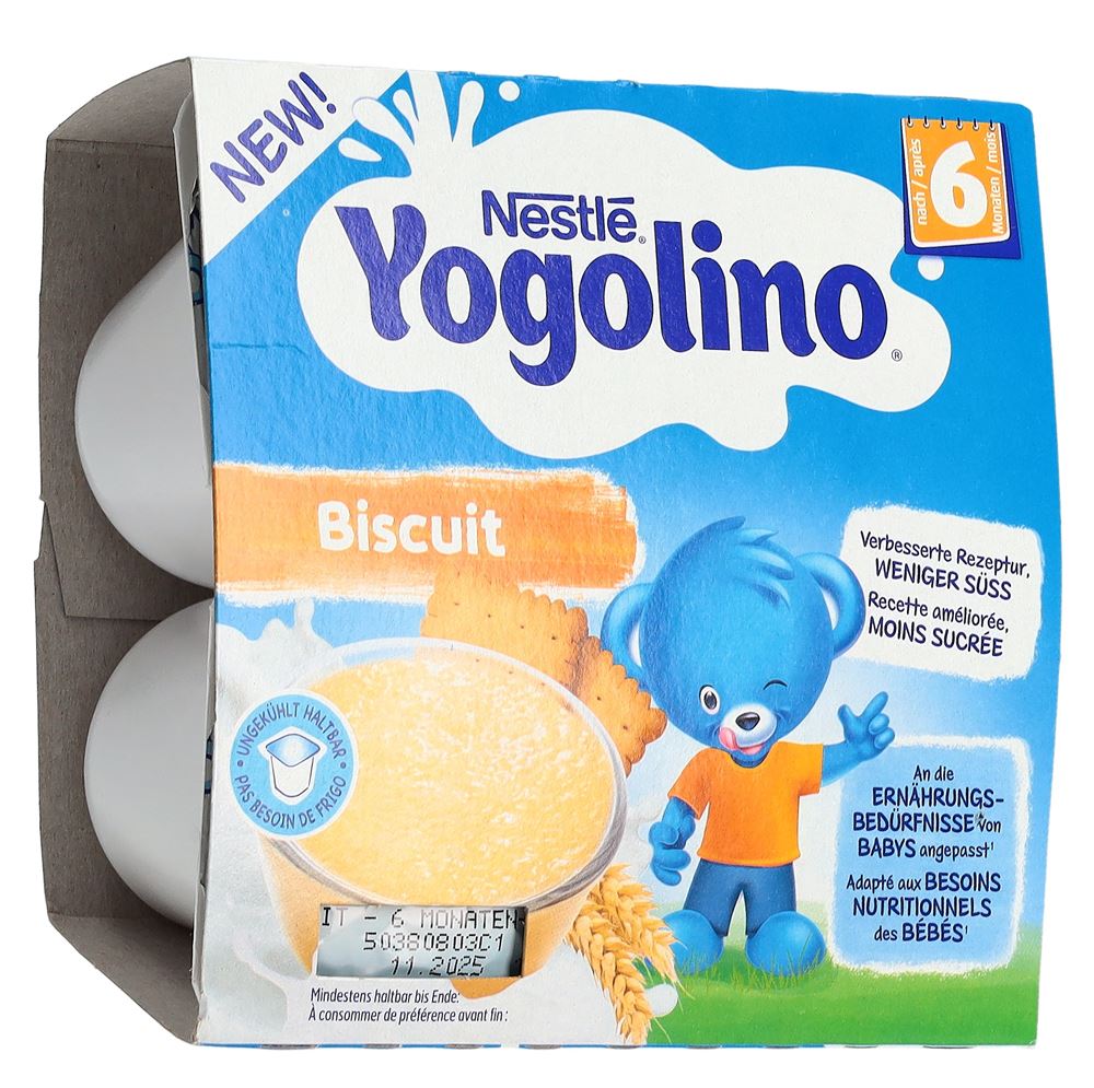 NESTLE Yogolino<br>4 × 100 g, Biscuit 6 Monate