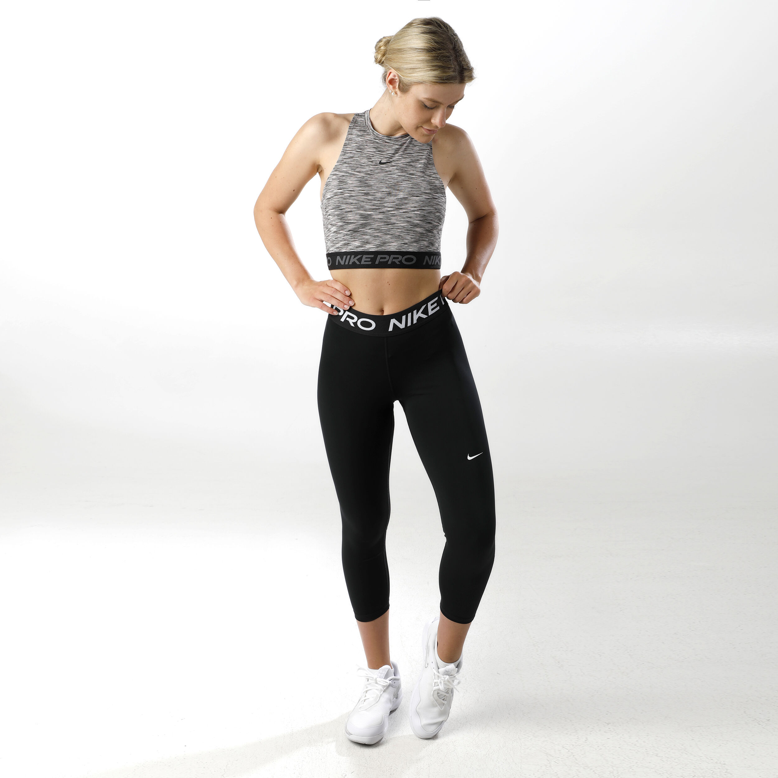 Nike Pro 365 3/4 Collant Tight Femmes - Noir , Blanc