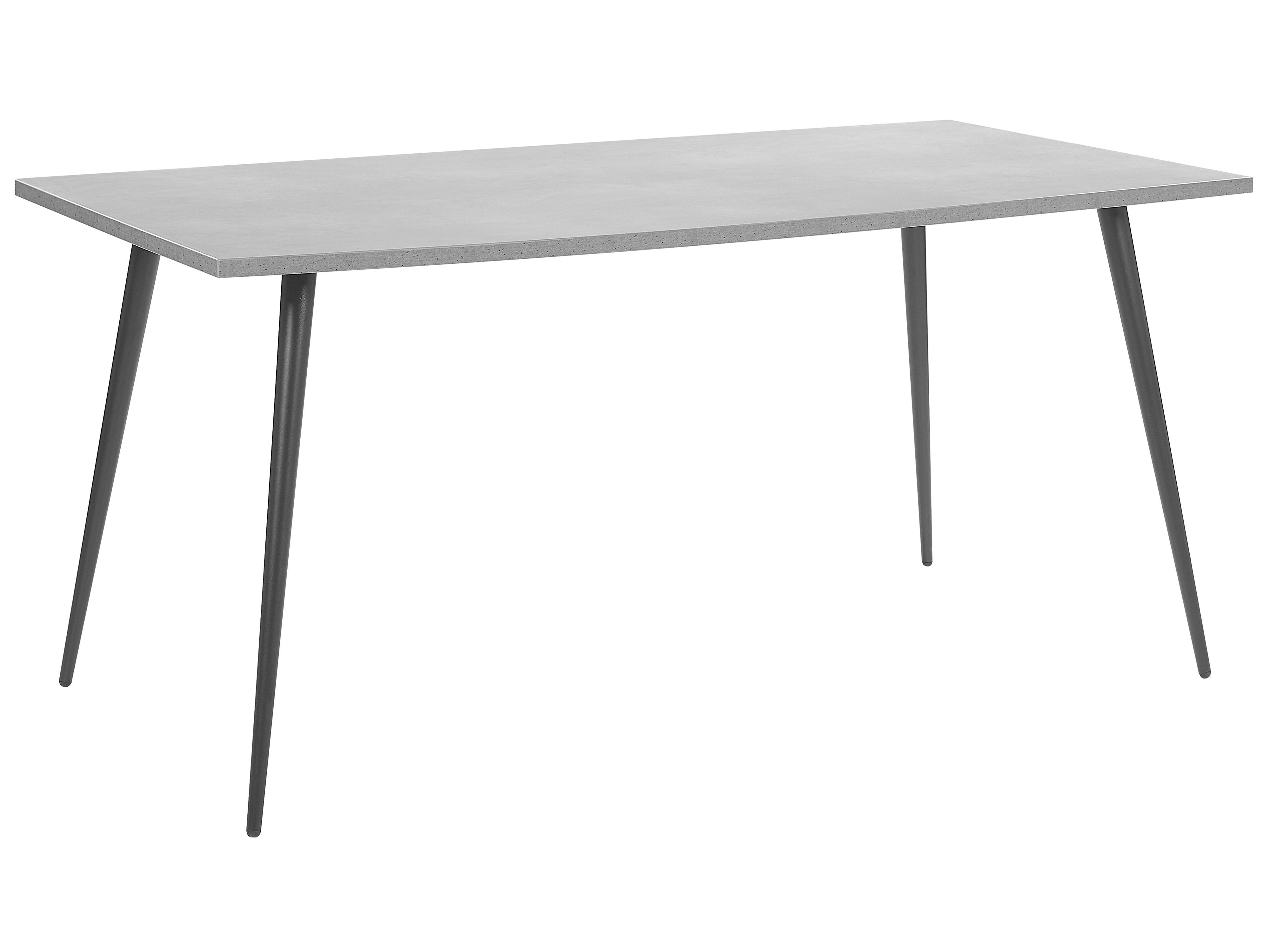 Eettafel SANTIAGO Grijs beton-effect 80 cm 160 cm