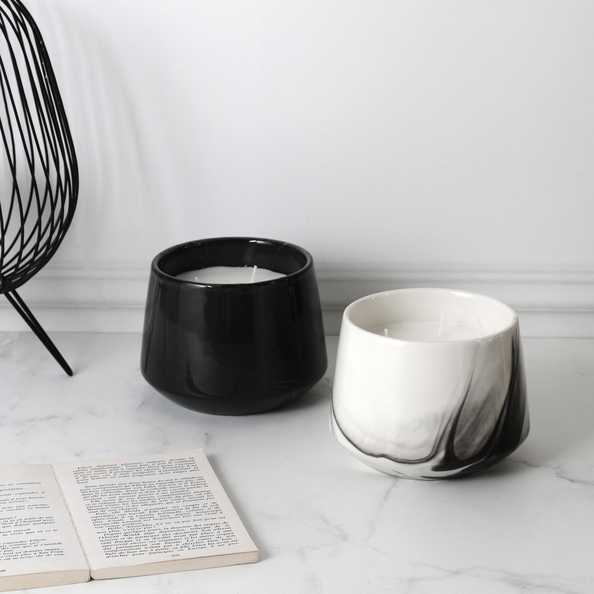 BOUGIE PARFUMEE MARBREE H13.5CM