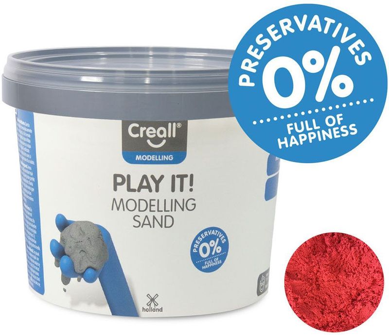 Creall - Play It - Speelzand - Rood - 750gr
