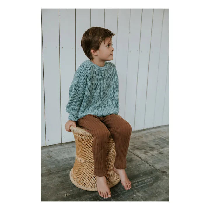 Yuki Pull Chunky Coton Bio | Bleu