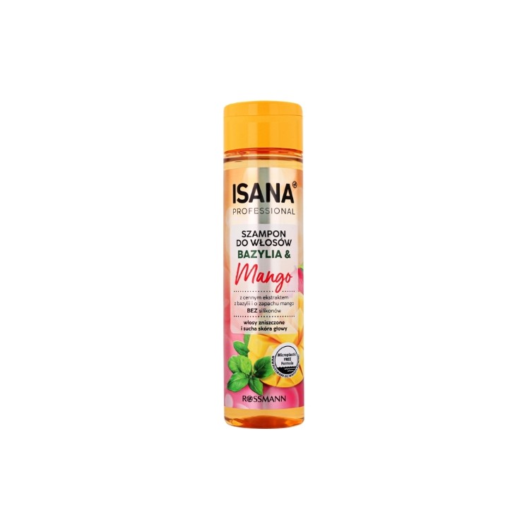 Isana Professional Szampon do włosów zniszczonych i suchej skóry głowy Bazylia i Mango 250 ml