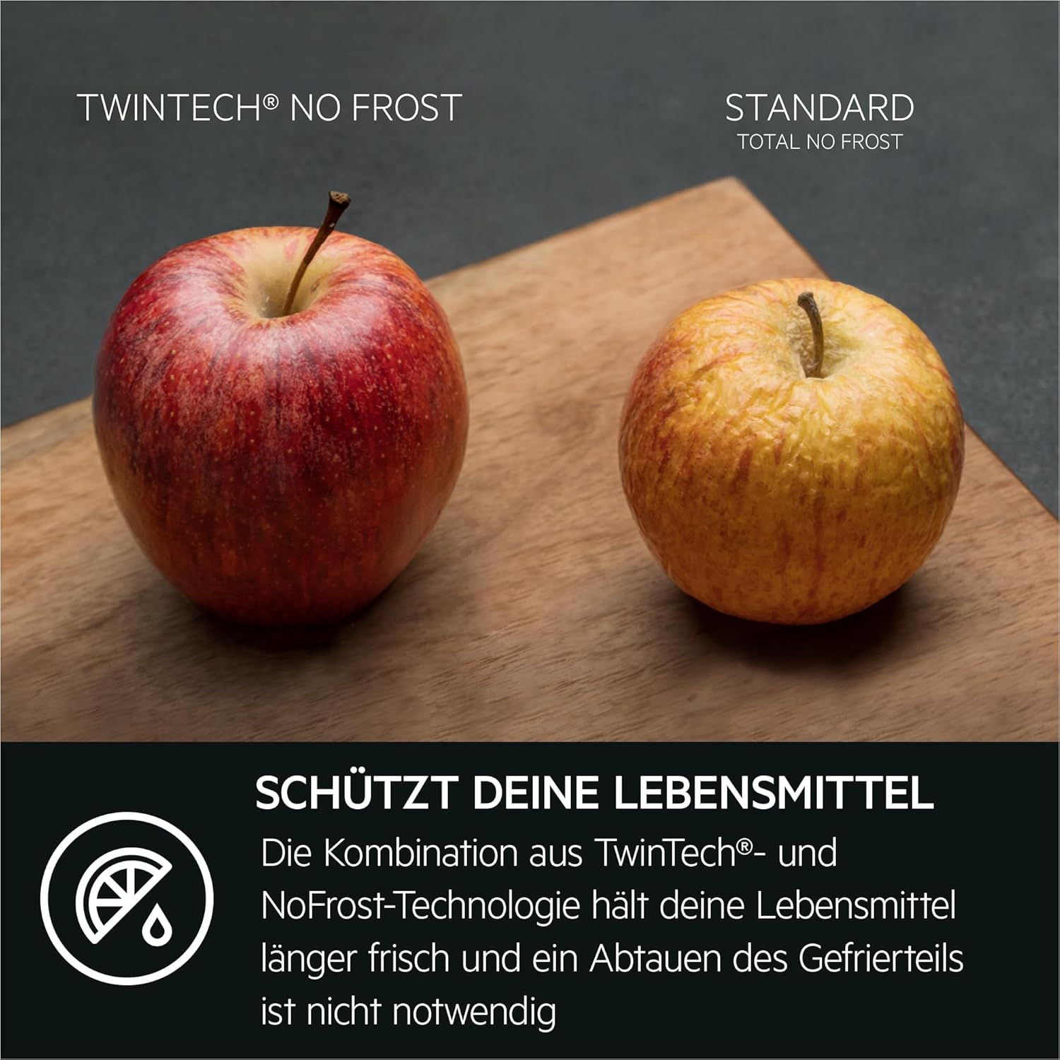 AEG TSC6M183ES Einbau-Kühl-Gefrierkombination / Serie 6000 mit TwinTech / 1780 mm / Gefrierteil unten / 249 L / NoFrost / Schlepptür / E