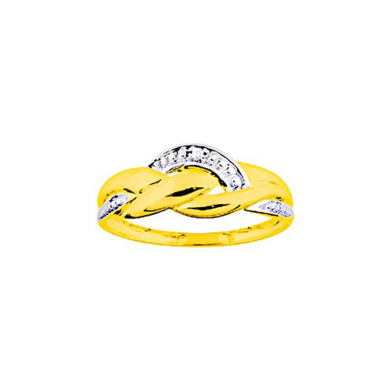 Bague Femme - Or 9 Carats - Diamant 0,01 Carats