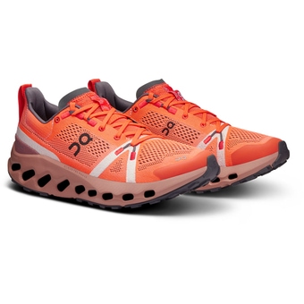 ON Cloudsurfer Trail Laufschuhe Flame / Dustrose Damen